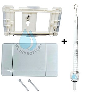 Acabamento e Obturador Descarga Elegance Branco Montana Original