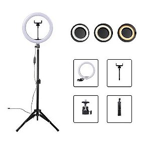 Ring Light 10 Polegadas + Tripé | 26cm | Modelo: WRS-610