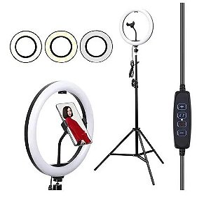 Ring Light 12 Polegadas | 30cm + Tripé 2,1m | Modelo: WRS-0812