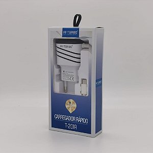 Carregador Rápido V8 2.8A | 2 USB | Modelo: T-201A