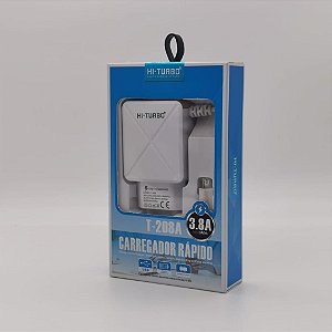 Carregador Rápido V8 | 3.8A | Modelo: T-208A