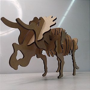 Dinossauro T-Rex p/ montar, Quebra-Cabeça 3D, 27 peças, Brinquedo e  decoração MDF