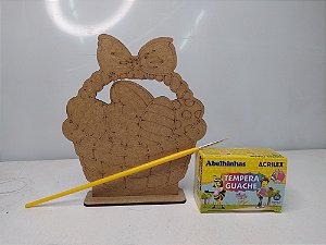 Cesta Páscoa para pintar MDF