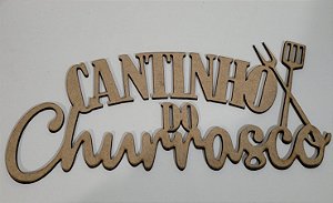 Placa Decorativa Cantinho do Churrasco