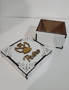Caixa com Aplique Anjinho MDF