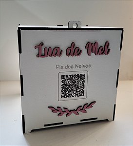 Caixa Pix dos Noivos Lua de Mel MDF