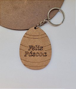 Chaveiro Ovo Feliz Páscoa MDF