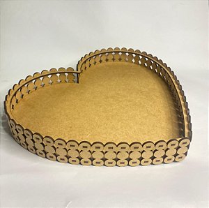 Bandeja Coração Pérola MDF