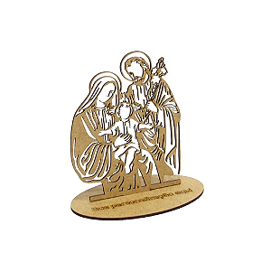 Lembrancinha Sagrada Família em MDF