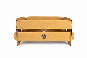 Comedouro Alto em MDF para Gato/Cachorro