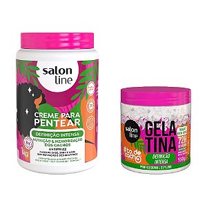 Kit Definição Intensa com Creme para Pentear e Gelatina #todecacho - Salon Line