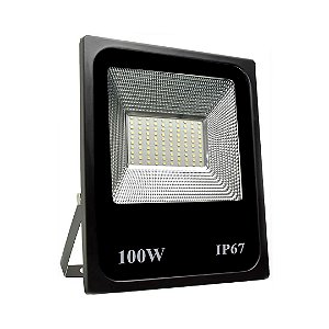Refletor Holofote LED 100W 6500K  Luz Branca Fria  IP67