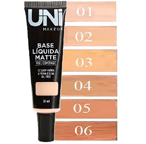 Base Líquida Matte Full Coverage Uni makeup