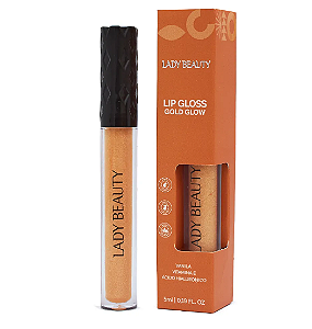 Lip Gloss Gold Glow Lady Beauty com 5ml