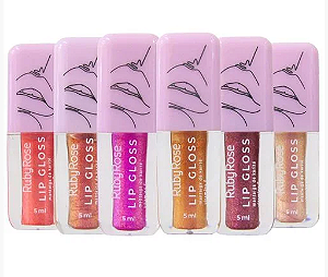Lip Gloss Manteiga de Karité Vitamina e Ruby Rose