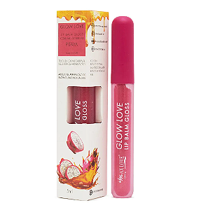 Lip Balm e Gloss Glow Love Mel de Abelha e Pitaya Max Love 5ml