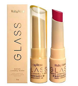Batom Creamy Matte Glass GL07 Ruby Rose