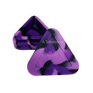 Pote De Silicone Triangular Slick Squadafum - Preto c/Rosa e Roxo - 13ml