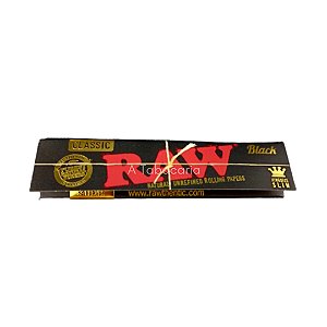Seda Raw Black Classic King Size Slim C/ 32 Folhas