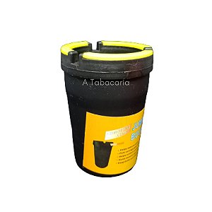 Cinzeiro De Plástico Para Carro Bokai - Preto C/ Amarelo