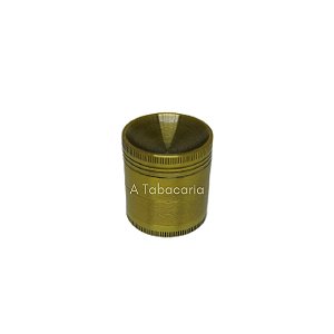 Dichavador De Metal Cavado Dourado - 4cm
