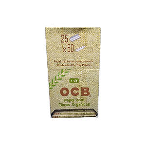 Caixa de Seda OCB Organic 1 1/4 - C/ 25 livretos