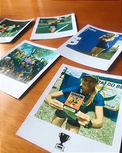 Polaroids c/ suas fotos de corrida