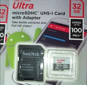 Cartão De Memória Sandisk 32gb