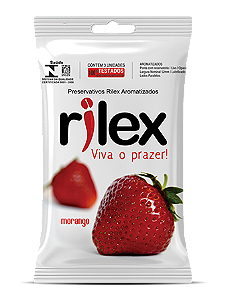 Preservativo Rilex Morango c/ 3 unidades