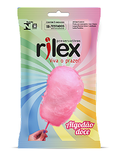 Preservativo Rilex Algodão Doce c/ 3 unidades