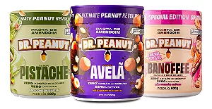 3x Pasta De Amendoim Com Whey Protein 600g Cada - Dr Peanut
