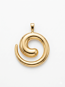 Pingente espiral folheado