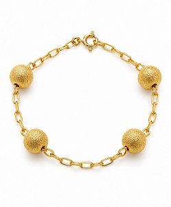 Pulseira bola diamantada