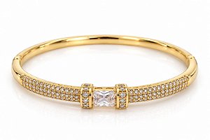 Bracelete Favo com Zirconias