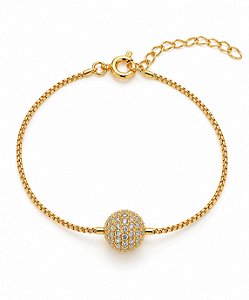 Pulseira com Bolinha Cravejada