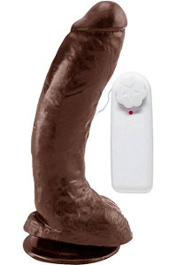 Pênis Curvado com Vibrador Jeffrey Black 17,5 x 4cm