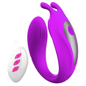Vibrador Aixi Purple Bunny Casal Controle Wireless