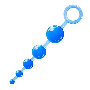 Plug Anal com 5 Esferas - Azul
