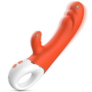 Vibrador Ponto-G Dupla Estimulação S-Hand Spray Recarregável