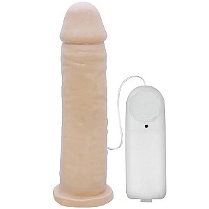 Pênis em Silicone com Vibração Breno - 17 x 4,5cm