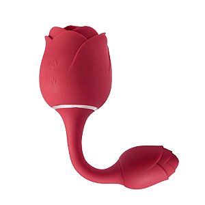 Vibrador Rosa Sugadora e Estimulador Ponto-G Immortal Flowers