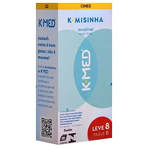Preservativo K-MED K-Misinha Invisível - 8 Unidades