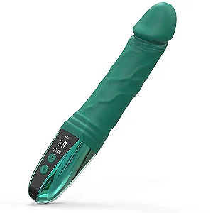 Vibrador Pênis Realístico com Display Digital Recarregável - 12 Velocidades