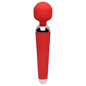 Vibrador Varinha Mágica Good Vibes Vermelha Recarregável - 12 Velocidades