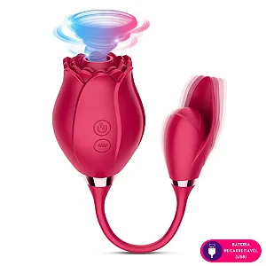 Vibrador Estimulador Duplo Flower Sugadora - 10 Velocidades