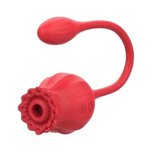 Vibrador Flor Rosa Sugadora com Estimulador Ponto-G