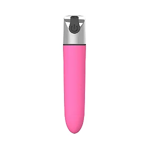 Vibrador Bullet Aveludado Plus Pink Recarregável - 12 Velocidades