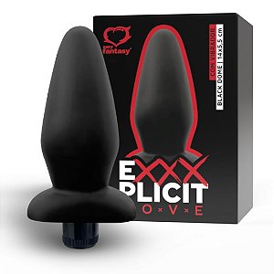 Plug Estimulador Anal com Vibrador Explicit Love - 14 x 5,5cm