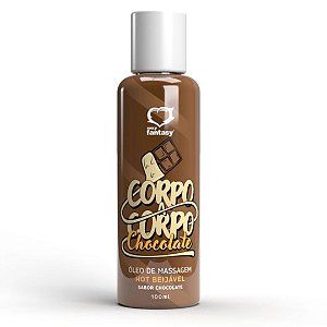 Óleo de Massagem Hot Beijável Corpo a Corpo Chocolate