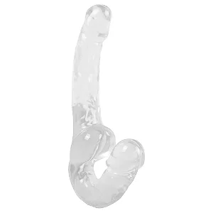 Prótese Strapless Transparente para Dupla Penetração para Casal